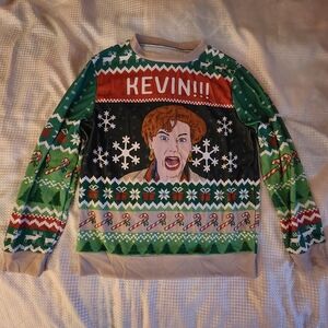 Crewneck Christmas Home Alone T-shirt "Ugly Sweater" with 'KEVIN' Design